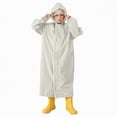 thumbnail image 2 of Kpoplk Toddler Rain Jackets Kids Baby Girls Solid Color Rainwear Children Raincoat Waterpoof Rain Hooded Jacket Coat Size 8-10 Years,Beige, 2 of 5