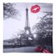 thumbnail image 1 of Cortina de ducha impermeable de 180x180 cm, poliéster para baño, 12 ganchos, 6 # Kiss Iron Tower, 1 of 7