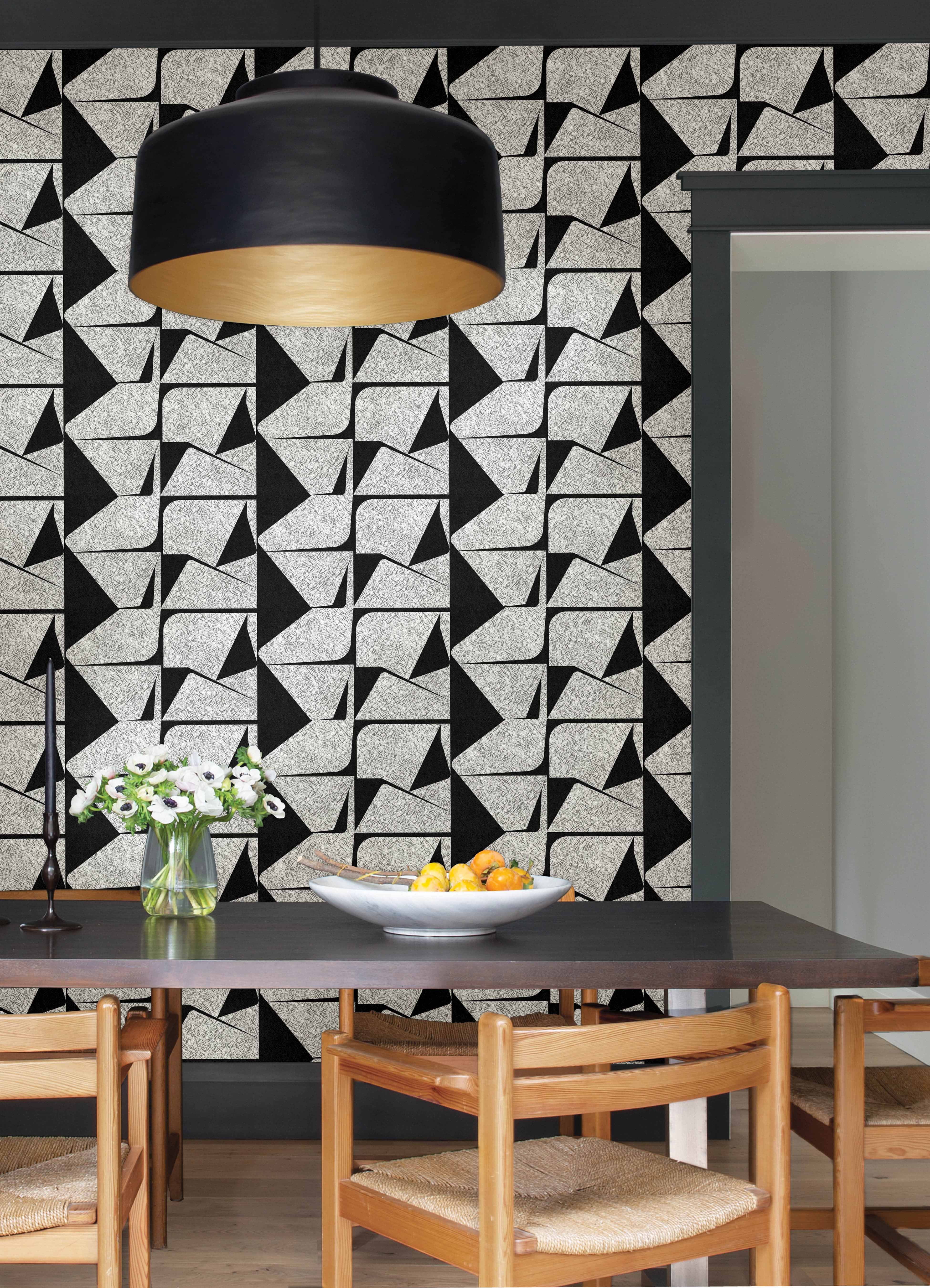 Roommates Studio Black Caden Peel and Stick Wallpaper 30.75 Sq. ft, 1 Count
