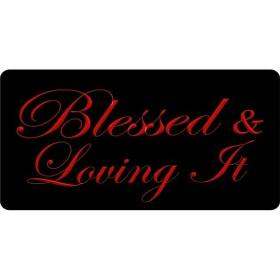 212 Main LPO6740 6 x 12 in. Blessed & Loving It Photo License Plate