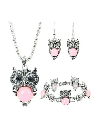 Plated Pink Diamond Necklace Jewellery Set for Women fast shipping
