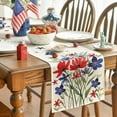 thumbnail image 2 of 2025 Independence Day Table Flag Patriotic Stripes Wired Edge Ribbon Printing Customized Satin Flag Ribbon For Holiday Craft Decoration, 2 of 7