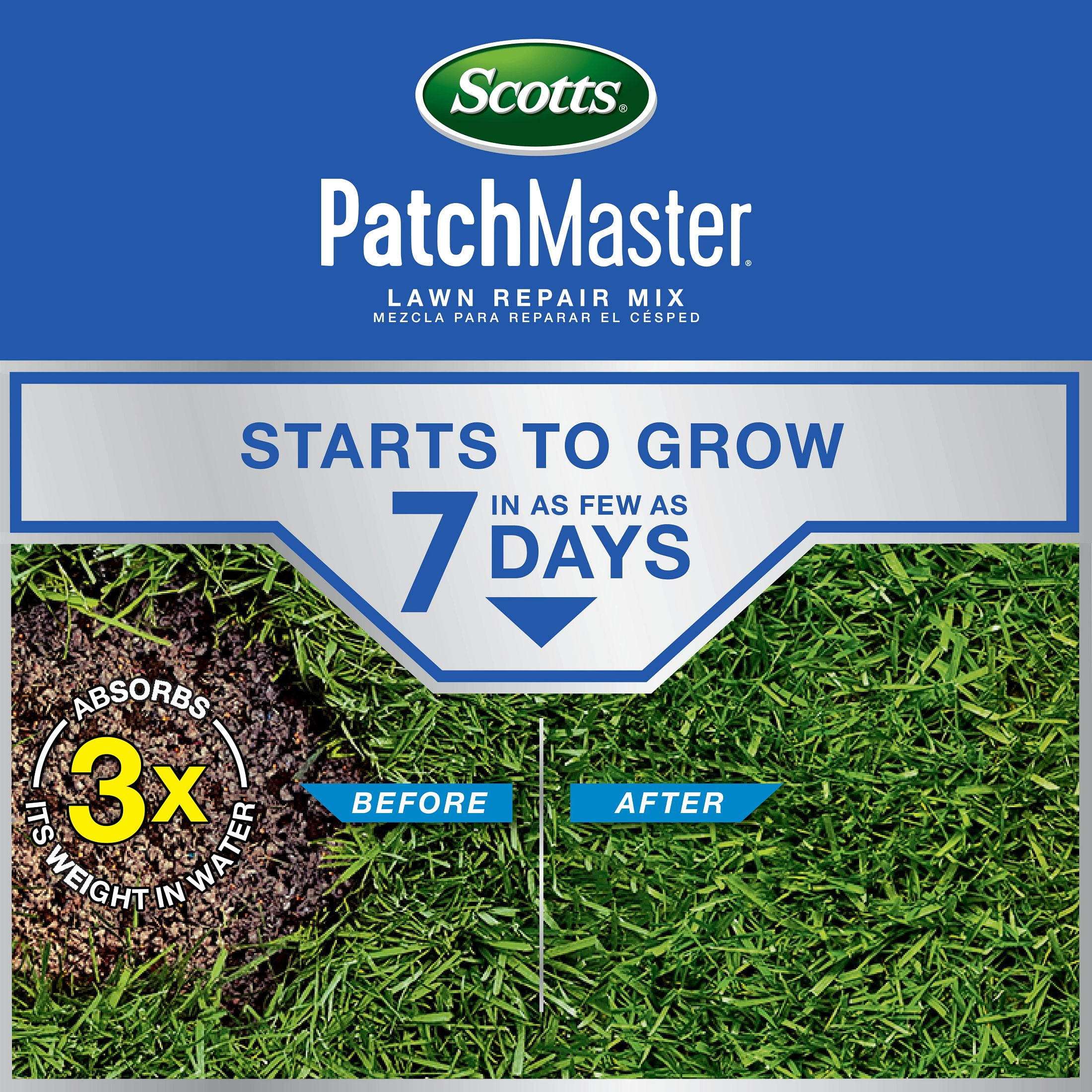 Scotts PatchMaster Lawn Repair Mix Sun + Shade Mix, 10 lbs.