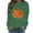 Green, variant on Wancir Thankful Blessed Thanksgiving Shirts Vintage Color Block T Shirt Blouse for Women Long Sleeve Splicing Tee Tops Tunic
