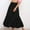 Black, variant on Zunfeo Summer Maxi Skirts for Women Elastic High Waist Linen Skirts A-line Pleated Tiered Skirts for Daily Vacation, Black M