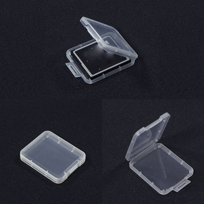 10x Transparent Standard CF Memory Card Case Holder Box Storage Plastic  crit 