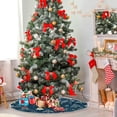 thumbnail image 4 of FMSHPON Christmas Trees Santa Snowflakes Xmas Christmas Tree Skirt Stand Mat for Holiday Party Decoration Indoor Outdoor 36 inches, 4 of 6