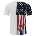 thumbnail image 4 of LUOGENLI T-shirts pour Hommes T-shirts d'Été Mode Décontractée Col Rond Impression Numérique 3D Jour de l'Indépendance t-Shirt Manches Courtes T-shirts Graphiques Pâques Blanc m, 4 of 5
