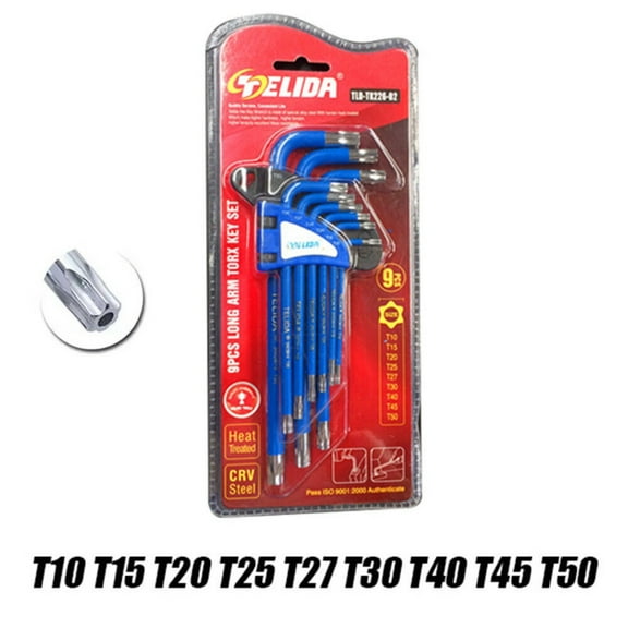 9PCS Allen Key Set L Wrench Kit 1.5mm To 10mm Long Arm Hex Spanner Hand Tools