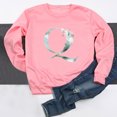 thumbnail image 4 of Pompotops Hiver Femmes Décontracté Manches Longues Hauts Dames Imprimé Chandail en Molleton Blouse Tee Chandail Liquidation, 4 of 4