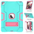 thumbnail image 2 of Dteck Shockproof Case For iPad Air 2, Heavy Duty Hybrid Kickstand Back Cover Aqua/Rose, 2 of 4