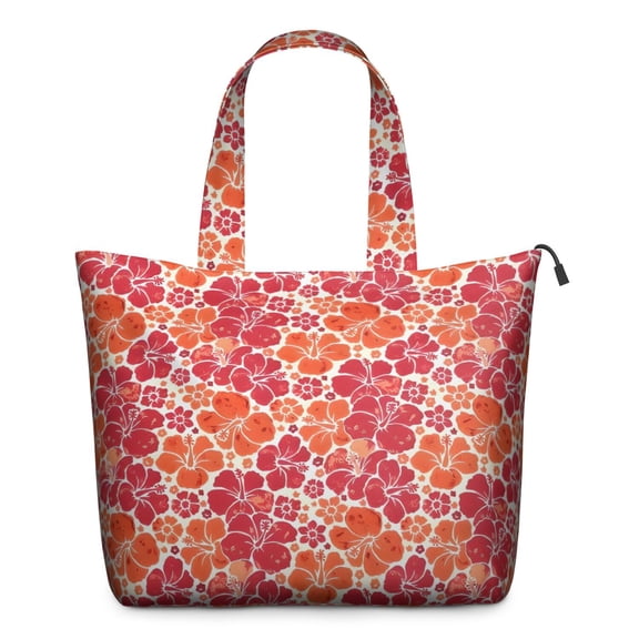 Pioneer Flower Floral Print Pattern Travel Tote Bags for Women Carry On,Large Weekender Bags for Women Travel,Multi Functional Duffle Bag for Work,Shopping,Sports