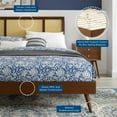 thumbnail image 7 of Kelsea Cane and Wood Queen Platform Bed With Splayed Legs Walnut, 7 of 7