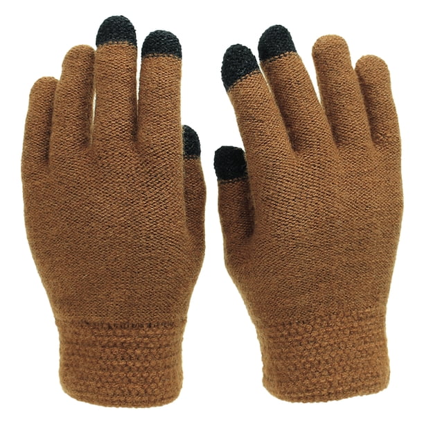 Minnieouse Guantes De Invierno Para Hombre Gorros De Invierno Para Hombres Estilo De Punto Clásico guantes y mitones Caramelo Minnieouse AP009484-04B