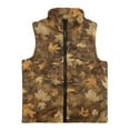 thumbnail image 4 of Garronmavis Cute Yellow Camo Girls Outerwear Vest Size 11-12 Wind Proof Winter Lightweight Sleeveless Jacket with Pocket Fashion Fall Winter Warm Sleeveless Outerwear for Daily Life, 4 of 7