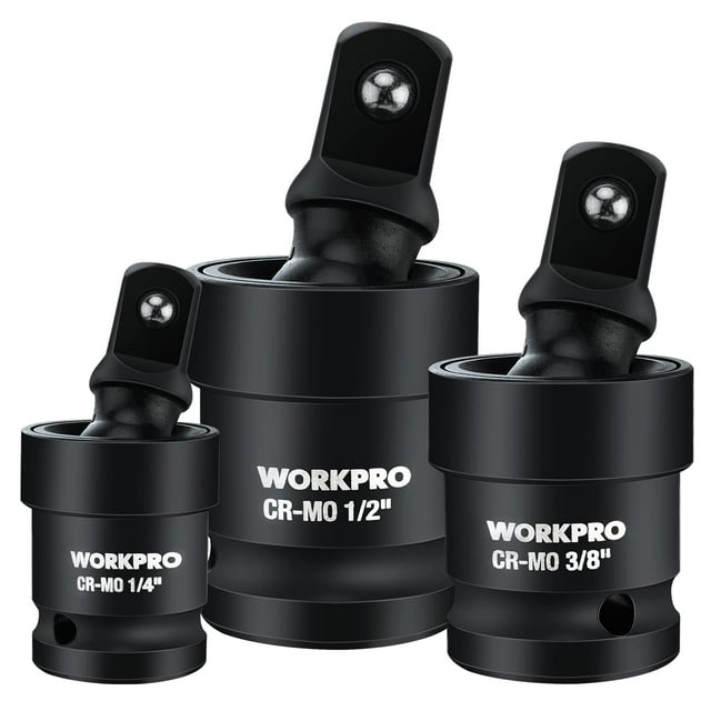 Juego de juntas universales Impact WORKPRO Drive de 1/2, 3/8 y 1/4 pulgadas