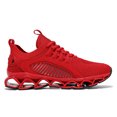 thumbnail image 5 of Men's Breathable Knit Blade-Sole Sneakers, Lightweight Lace-Up Athletic Shoes with Shock Absorption for Running, Gym, and Casual Streetwear, 5 of 10