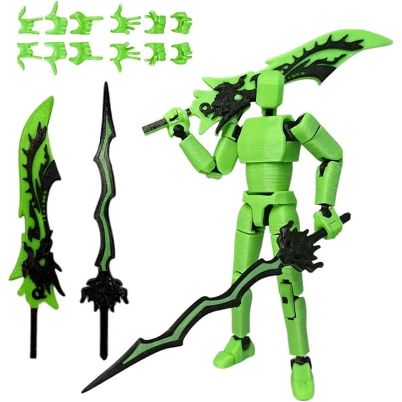 Pthjswj T13 Action Figure Set - (Assembled) 3D Printed Action Figure, Titan 13 Action Figure, Multi-Jointed Movable Dummy 13, Robot Action Figure, Birthday Gifts for Boys, Girls Desktop Decorations