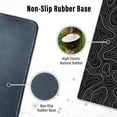 thumbnail image 5 of Large Gaming Mouse Pad with Stitched Edges, Minimalist Topographic Map Desk Mat, Extended XL Mousepad with Anti-Slip Base, Cool Desk Pad for Keyboard and Mouse, 35.4 x 15.7 in, Black, 5 of 6
