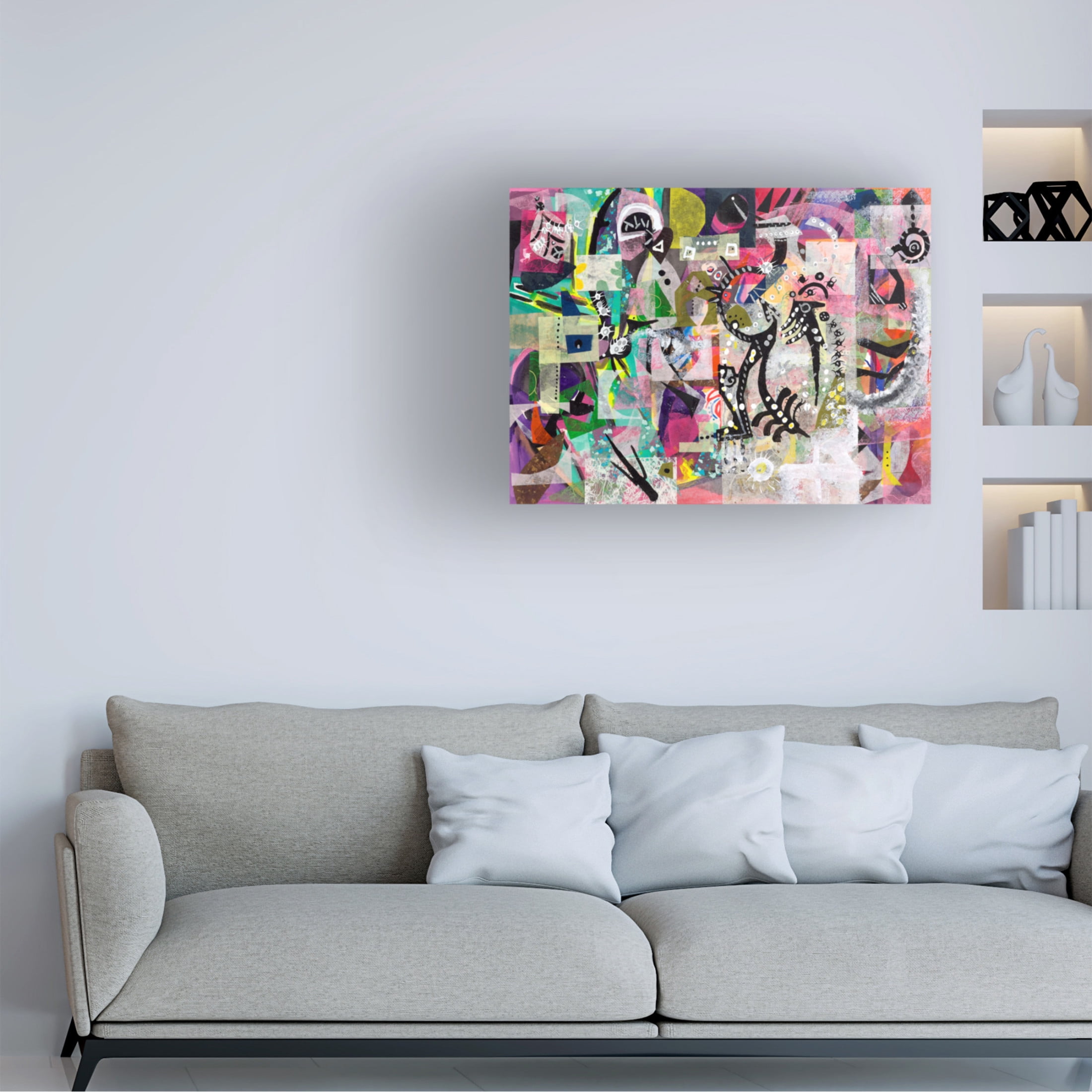 Canvas Wall Art - Ellen Kossoff 'Dragons And Spiders 2' Wall Art for Living Room, Bedroom, or Office Décor by Trademark Fine Art - 47 x 35 Inches