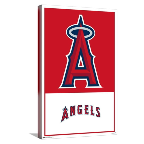 MLB Los Angeles Angels - Logo 22 Canvas Wall Poster, 14.725" x 22.375"