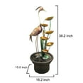 thumbnail image 2 of Jeco 38" Metallic Crane Fountain With LED Light, 2 of 3