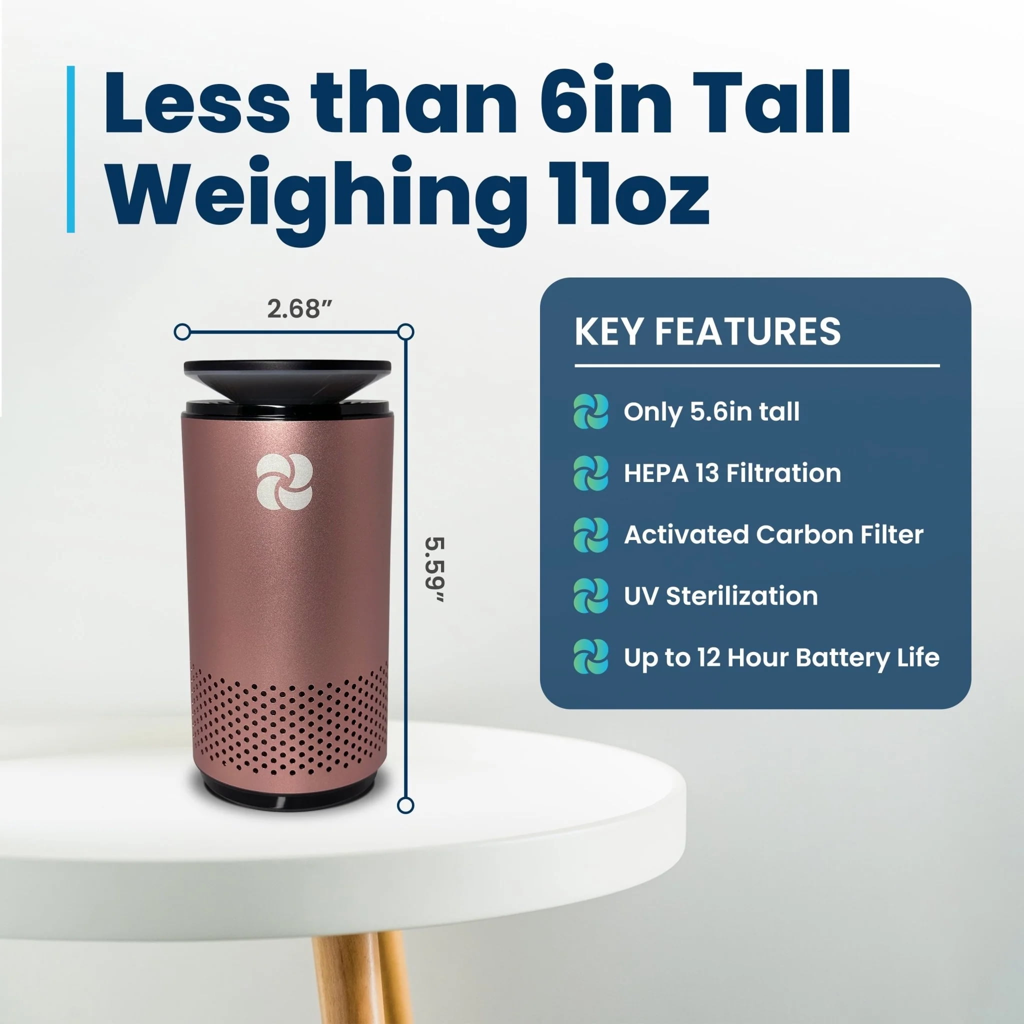 KIKI Pure A2 UV & 3 Stage H13 HEPA Air Purifier, Graphite Grey