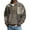 Dark Gray, variant on Men's Retro Loose Button-Down Lapel Printed Small Checkered Long Sleeve Casual Top, Relaxed Fit Fall Top for Men,Brown L
