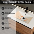 thumbnail image 4 of Brown Bathroom Vanity 30 Inch - Resin Sink & 2 Door Cabinet Engineered Wood For Durability And A Clean Appearance 30" With Doors Long-lasting Mesmerizing Feature, 4 of 7