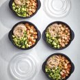 thumbnail image 3 of Rubbermaid TakeAlongs Round Meal Prep Containers, 1.2 L (5 Cup), Black, Clear Lids, 4 Pack, 3 of 6