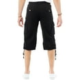 thumbnail image 2 of X RAY JEANS Mens Belted 18" Inseam Below Knee Long Cargo Shorts, Black, 34, 2 of 5