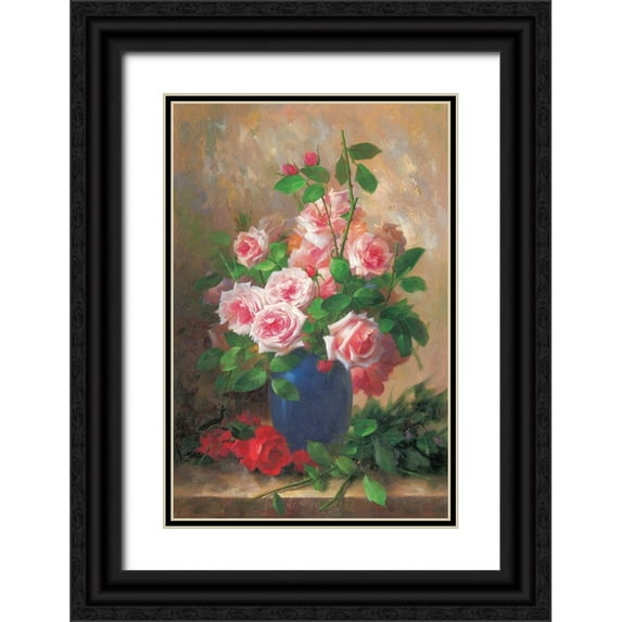 Piliszek, Beata 13x18 Black Ornate Wood Framed with Double Matting Museum Art Print Titled - Roses II