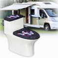 thumbnail image 5 of HELLHERO Butterfly Toilet Seat Covers Set & Toilet Covers Set with Fits All Toilet Shapes Polyester for Non-Slip, Stretch Fit, 5 of 6