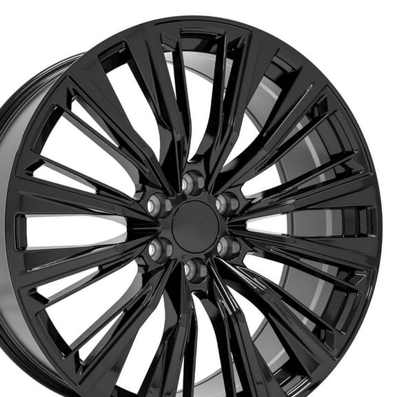 OE Wheels CA93 24 Inch Rim Fits Escalade-V Series Style 6x139.7 24x10 Gloss Black - Hollander 4869 (1)