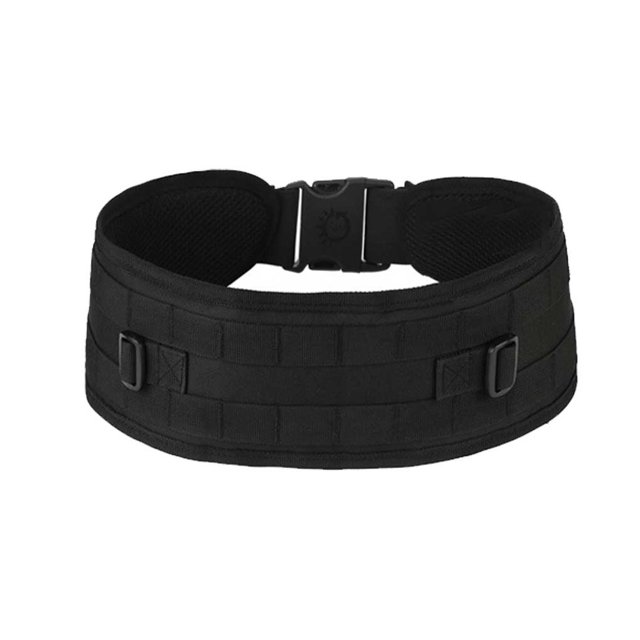Toystoory Airsoft cinturón ancho engrosamiento multiusos multifunción gancho cintura ajustable servicio exterior faja colgante liberación Escalada Negro