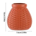 thumbnail image 3 of CuiLiyq Round Floral Vase for Home Decor, 3" x 4" Plastic Centerpiece Container for Fresh Dried Artificial Flowers Home Decor Living Room Bedroom Kitchen Table Accent (Orange), 3 of 6