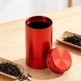 thumbnail image 2 of Clearance Under $4, 1 Pack Airtight Tea Canister, Large Travel Tea Tin, Portable Aluminum Storage Jar, Metal Container for Loose Leaf Tea Coffee and Spices, 220ML(Red), 2 of 4