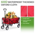 thumbnail image 5 of CL.HPAHKL Collapsible Wagon, Heavy Duty Utility Foldable Wagons Carts with Wheels, Folding Beach Wagon Grocery Wagon for Camping Garden Shopping Sports Outdoor Use, Red, 5 of 7