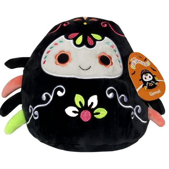 Squishmallow Gjemail the Spider Day of the Dead 8" Halloween Stuffed Plush Official Kelly Toy