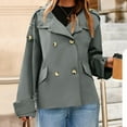 thumbnail image 5 of Sakmal Womens Barn Coat Gray Jacket Trendy Women Fall Clothes S, 5 of 8