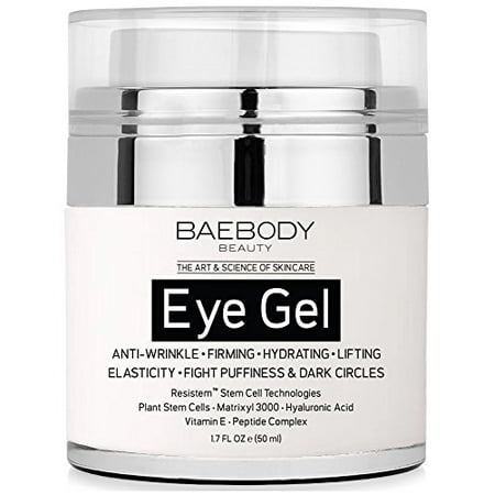 Baebody Eye Gel for Dark Circles, Puffiness, Wrinkles and Bags - The Most Effective Anti-Aging Eye Gel for Under and Around Eyes - 1.7 fl (Best Eye Product For Puffiness And Dark Circles)