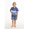 thumbnail image 2 of Hawaii Hangover Boy Aloha Luau Shirt Cabana Set in DiamoneHead Palms Beach in Navy, 2 of 5