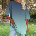 thumbnail image 6 of Bvxeep Women's Plus Size Crew Neck Short Sleeve Gradient Summer Base-Layer T-shirt, 6 of 8