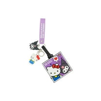 Hello Kitty 2-Piece Suitcase ID Tag and 3D Lanyard Set with Adjustable Straps, Kuromi, Multi, One Size