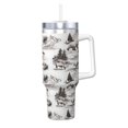 thumbnail image 2 of Bear Deer Hunting Cup Insulated Tumbler Stainless Steel Vacuum Travel Mug 40 oz with Handle and Straw Lid, 2 of 7