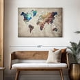 thumbnail image 3 of Elephant Stock Abalone World Map Wall Art - Horizontal Canvas Wall Art - Living Room Wall Decor - Map Canvas - Beige And Brown Decor - 45" x 30", 3 of 8