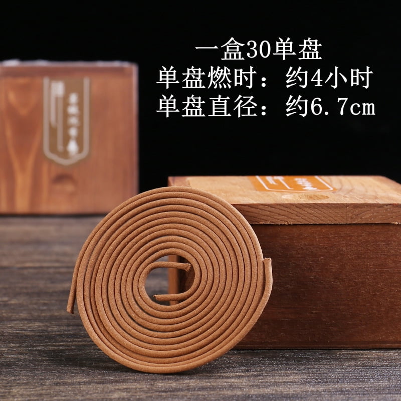 Zhuge Natural Sandalwood Incense Coils - 30 Pieces - Approx hr Burn Time - 4 hr Odor Retention- Multiple Aromatic Scents Available in Wooden box Packaging，Royal sandalwood
