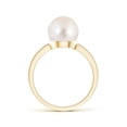 thumbnail image 2 of ANGARA Classic Freshwater Cultured Pearl Solitaire Ring in 14K Yellow Gold for Women | June Birthstone, Birthday, Anniversary, Jewelry Gift for Women | Pearl Ring, 2 of 11