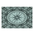 thumbnail image 3 of Nautical Cutting Board, Wind Rose Surrounded by Ornate Floral Arrangement Pattern Destination Graphic, Decorative Tempered Glass Cutting and Serving Board, Small Size, Black White, by Ambesonne, 3 of 5