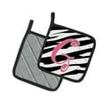 thumbnail image 2 of Carolines Treasures CJ1037-GPTHD Letter G Initial Zebra Stripe and Pink Pair of Pot Holders, 7.5HX7.5W, multicolor, 2 of 2